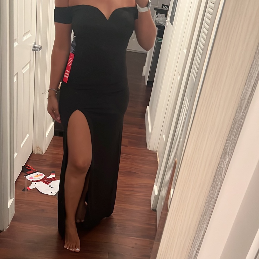 Off shoulder gown